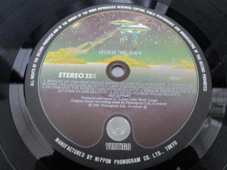 Def Leppard High ‘N’ Dry Japan Rare LP BLUE OBI