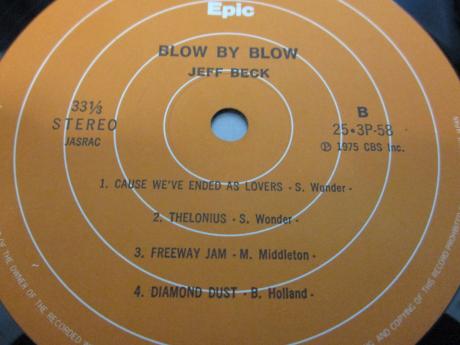 Jeff Beck Blow By Blow Japan LP OBI POSTER-INSERT