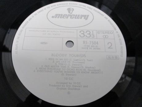 10cc Bloody Tourists Japan Orig. PROMO LP OBI WHITE LABEL