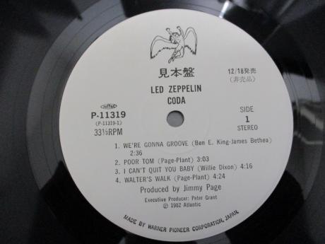 Led Zeppelin Coda Japan Orig. PROMO LP OBI WHITE LABEL