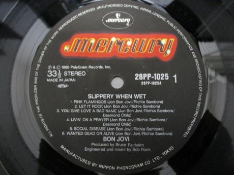 Backwood Records : Bon Jovi Slippery When Wet Japan Orig. LP OBI