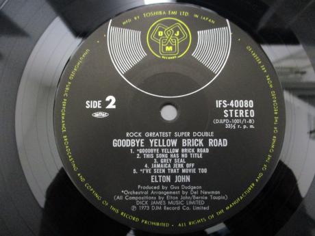 Elton John Goodbye Yellow Brick Road Japan Rare 2LP OBI