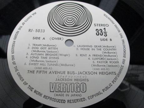 Jackson Heights Fifth Avenue Bus Japan Orig. LP RARE DIF COVER VERTIGO