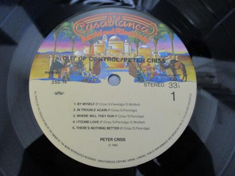 Kiss Peter Criss Out of Control Japan Orig. LP OBI