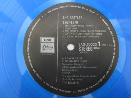 Beatles 1967 - 1970 Japan 20th Anniv LTD 2LP OBI BLUE DISCS
