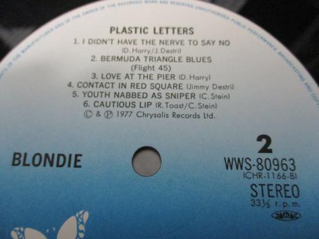 Blondie Plastic Letters Japan Orig. LP OBI