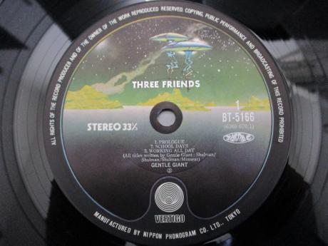 Gentle Giant Three Friends Japan Rare LP OBI