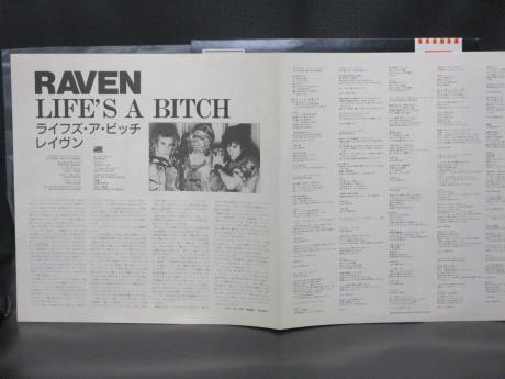 Raven Life's A Bitch Japan Orig. PROMO LP OBI