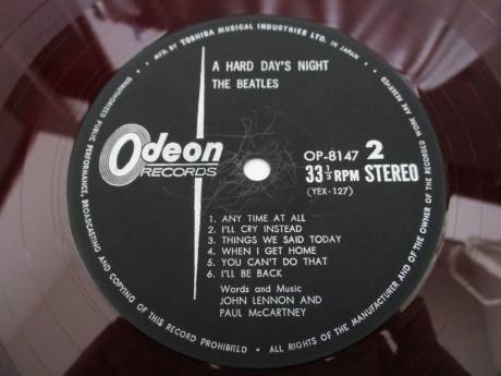 Beatles A Hard Day’s Night Japan Early Press LP DIF ODEON RED WAX