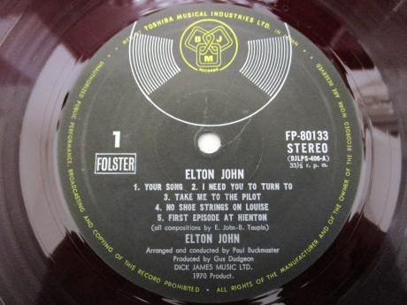 Elton John 2nd Same Title Japan Orig. LP OBI RED WAX