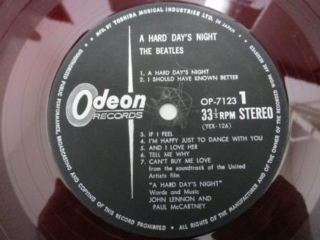 Beatles A Hard Day’s Night Japan Early Press LP DIF ODEON RED WAX