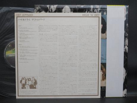 Def Leppard High 'N' Dry Japan Rare LP YELLOW OBI