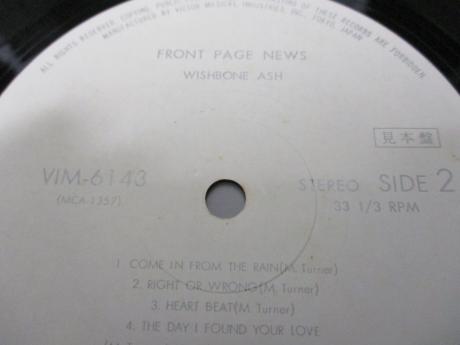 Wishbone Ash Front Page News Japan Orig. PROMO LP WHITE LABEL