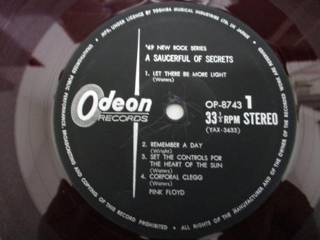 Pink Floyd A Saucerful of Secrets Japan Orig. LP RED WAX DIF