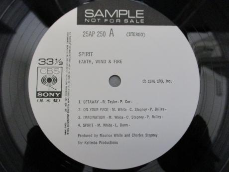 Earth Wind & Fire Spirit Japan PROMO LP OBI WHITE LABEL