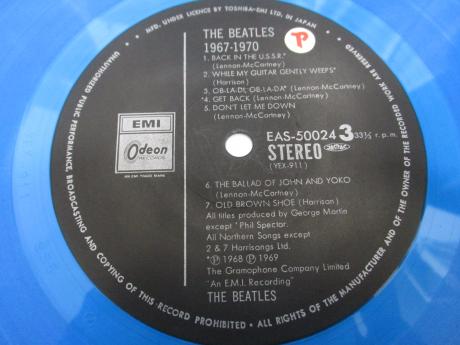 Beatles 1967 - 1970 Japan 20th Anniv LTD 2LP OBI BLUE WAX
