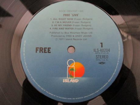 Free Live Japan Rare LP BLACK OBI INSERT