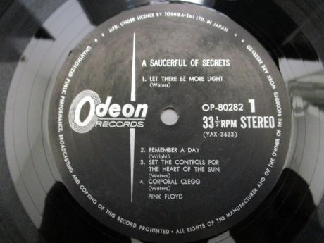 Pink Floyd A Saucerful of Secrets Japan Early Press LP PINK OBI DIF