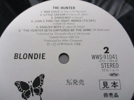 Blondie The Hunter Japan Orig. PROMO LP OBI WHITE LABEL