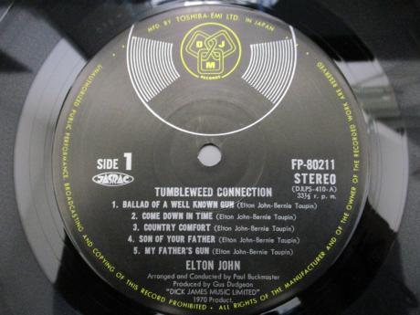 Elton John Tumbleweed Connection Japan Early LP OBI