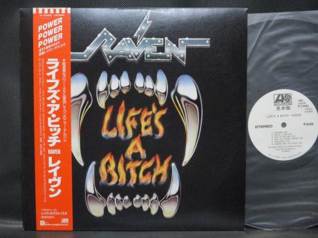 Raven Life's A Bitch Japan Orig. PROMO LP OBI