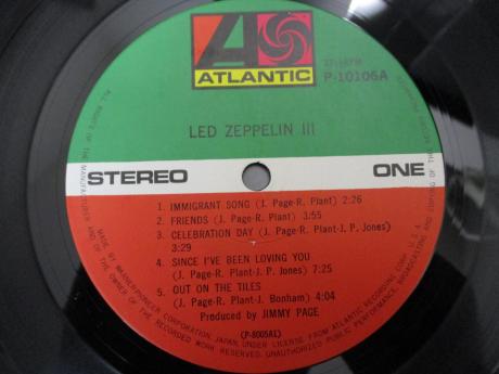 Led Zeppelin 3rd III Japan Rare LP OBI BIG POSTER