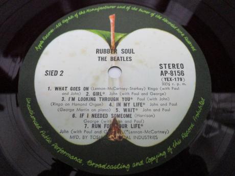 Beatles Rubber Soul Japan Apple 1st Press LP RED WAX