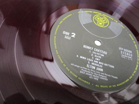 Elton John Honky Chateau Japan Orig. LP Rare RED WAX