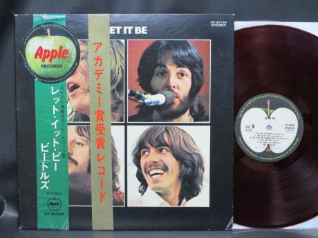 Beatles Let It Be Japan Orig. LP 2OBI RED WAX