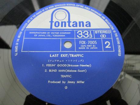 Traffic Last Exit Japan Orig. LP INSERT FONTANA