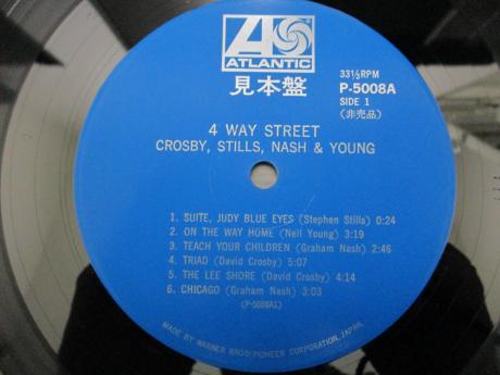 Neil Young Crosby Stills Nash & Young 4 Way Street Japan Orig. PROMO 2LP BLUE LABEL