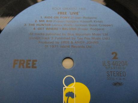 Free Live Japan Rare LP BLACK OBI INSERT