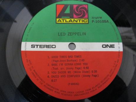 Led Zeppelin 1st S/T Same Title Japan Rare LP OBI BIG POSTER