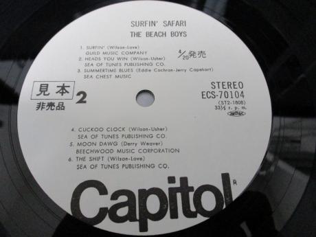 Beach Boys Surfin' Safari Japan PROMO LP OBI WHITE LABEL