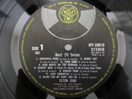 Elton John Best 20 Japan Only LTD LP OBI RARE POSTER