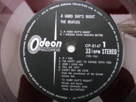 Beatles A Hard Day’s Night Japan Early LP DIF ODEON RED WAX