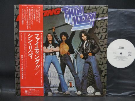 Thin Lizzy Fighting Japan Orig. PROMO LP OBI WHITE LABEL