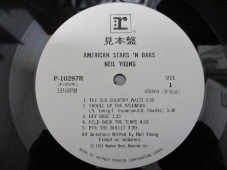 Neil Young American Stars ‘N Bars Japan PROMO LP OBI WHITE LABEL