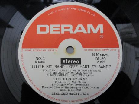 Keef Hartley Band Little Big Band Japan Orig. LP INSERT