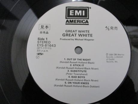 Great White 1st Same Title Japan Orig. PROMO LP OBI WHITE LABEL
