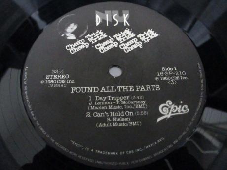 Cheap Trick Found All the Parts Japan Orig. 10” CAP OBI OUTER BAG