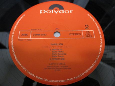 Latte E Miele Papillon Japan Rare LP OBI