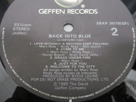 Quarterflash Back Into Blue Japan Orig. LP OBI