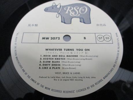 Mountain West Bruce & Laing Whatever Turns You On Japan Orig. PROMO LP BIG POSTER