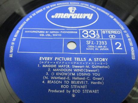 Rod Stewart Every Picture Tells a Story Japan Orig. LP PERFORATED POSTER