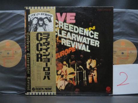 2. CCR Creedence Clearwater Revival Live in Europe Japan Orig. 2LP OBI RARE POSTER