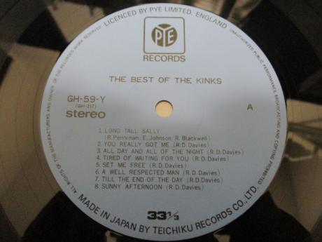 Kinks The Best Of Japan ONLY LP OBI INSERT
