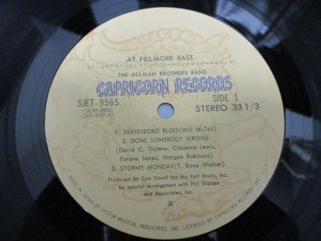 Allman Brothers Band At Fillmore East Japan Rare 2LP OBI RARE POSTER