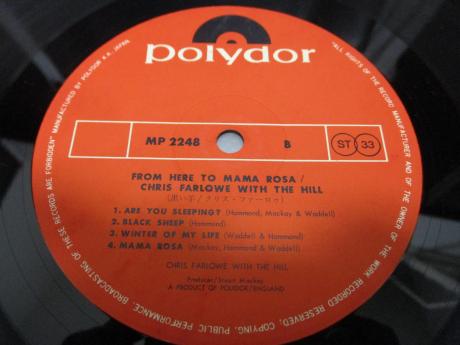 Chris Farlowe With The Hill From Here To Mama Rosa Japan Orig. LP INSERT