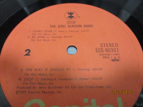 Eric Burdon Band Stop Japan Orig. LP STICKER COMPLETE